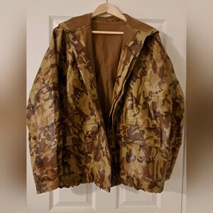 Stearns Duck Camo Dry Wear Hunting Jacket With Hood  Mens L